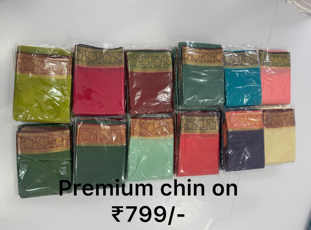 Premium Chinon Silk Saree
