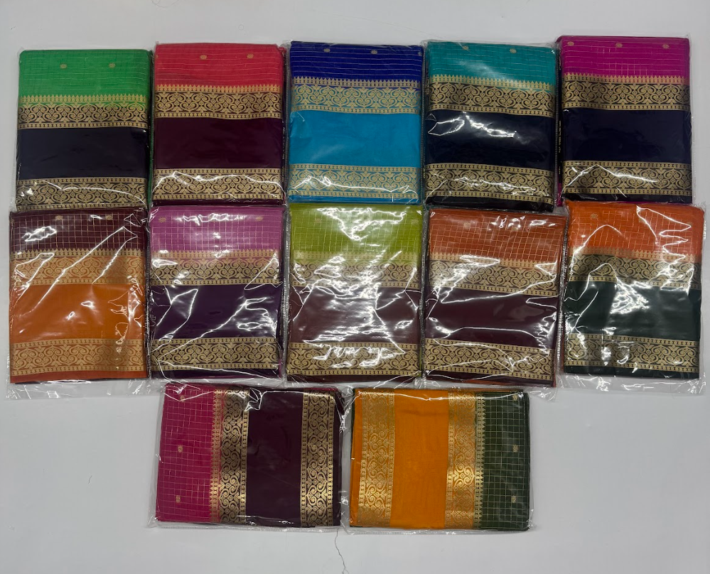 Premium chex semi mysre Silk Saree