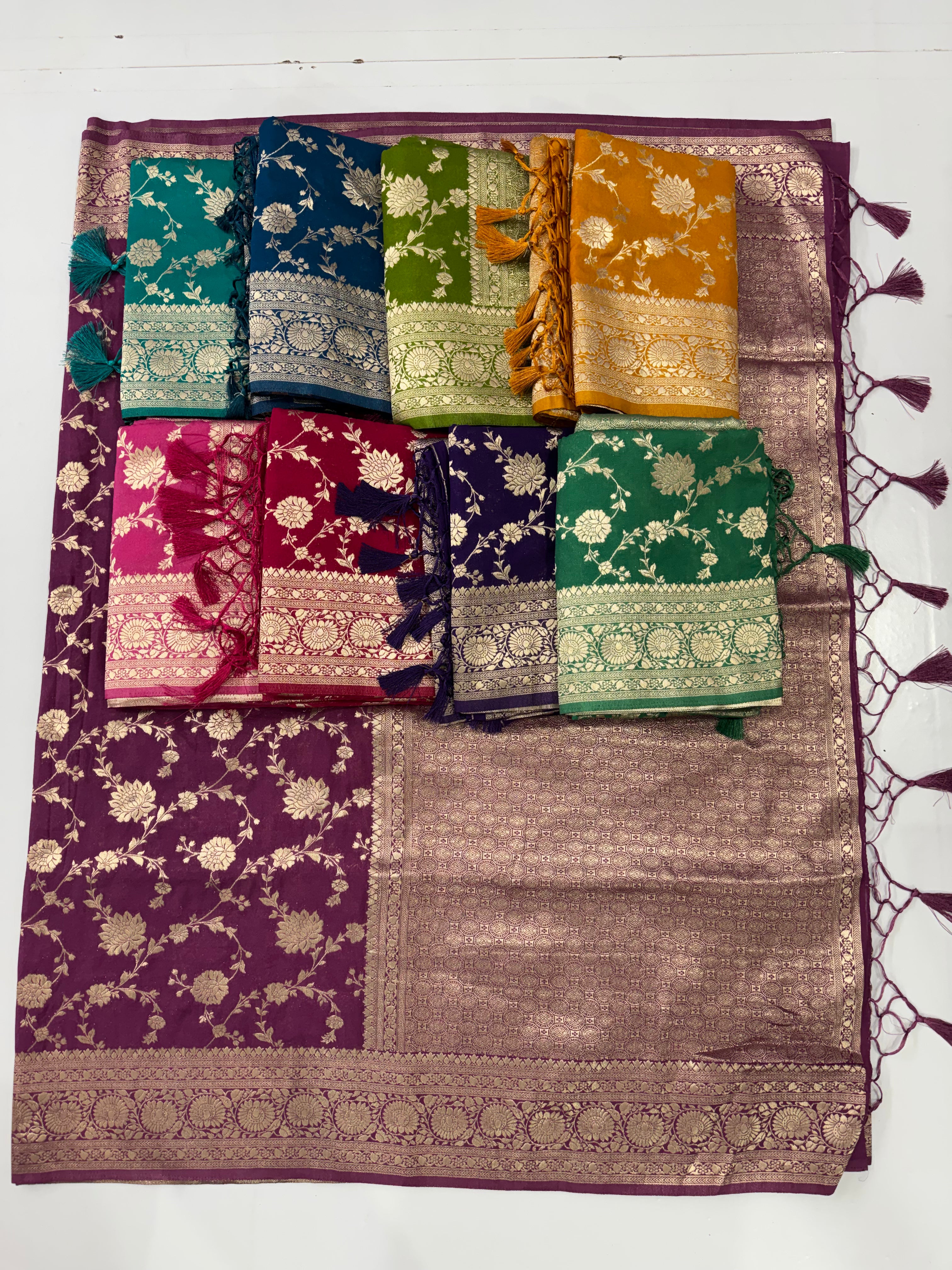 BANARSI PREMIUM GEORGETT RICH PALLU