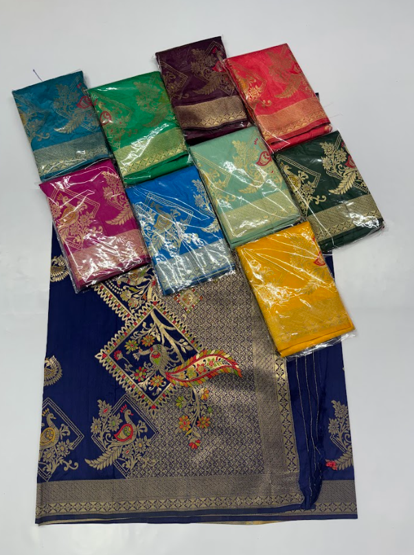 Dola Silk Saree crafted with elegant weaving